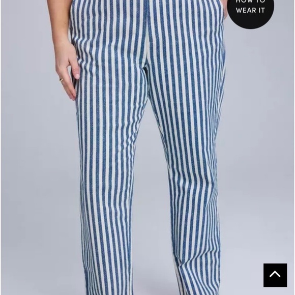 Torrid -  Belle Isle striped denim trouser NWT - Picture 2 of 4